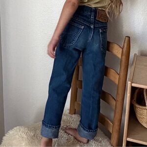 VINTAGE LEE Classic Blue Kids Denim Jeans - Dark Blue